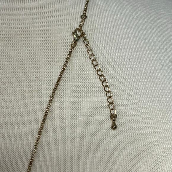 Fashion Necklace Womens Long‎ Drop Gold Plated Black Accents - Picture 5 of 5